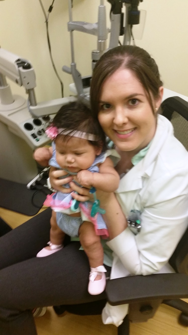 Dr. Brandi Stewart with infant patient